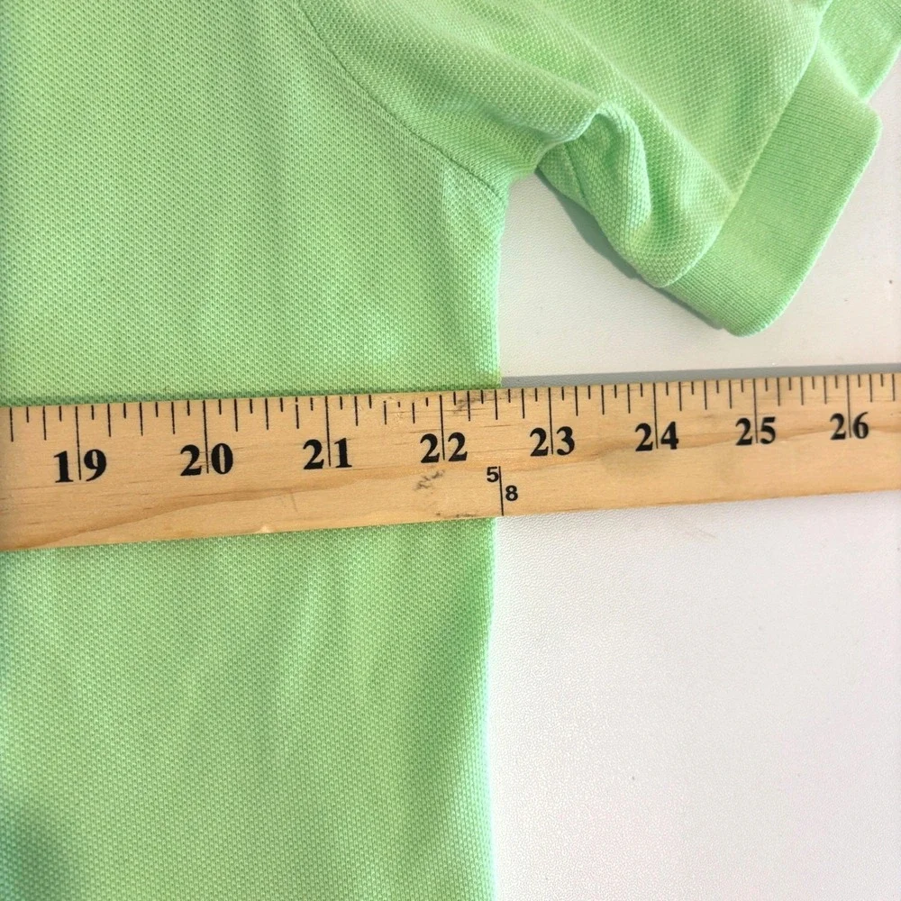 Polo Ralph Lauren Lime Green Polo Shirt Mens XL Purple Pony Logo Short Sleeve